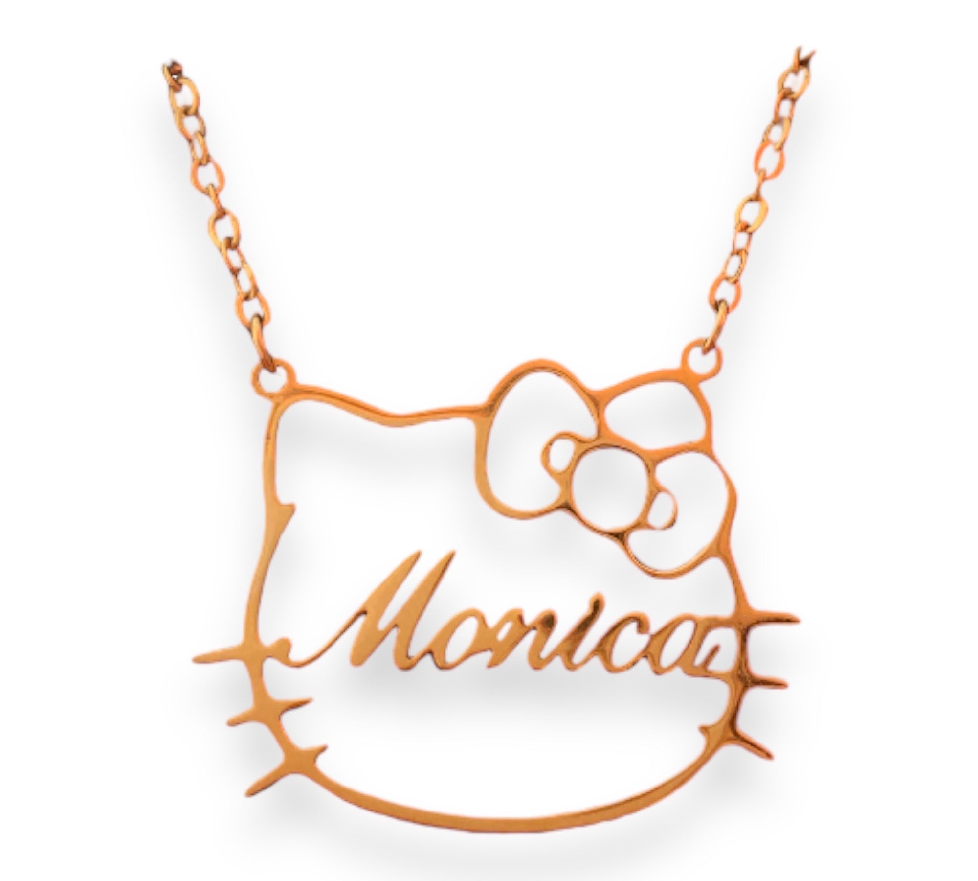 Hello kitty custom name necklace