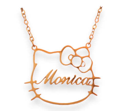 Hello kitty custom name necklace