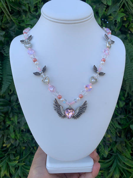 Angel heart necklace