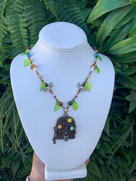 Fairy door necklace