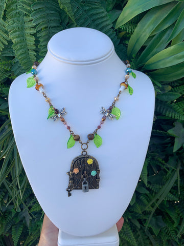 Fairy door necklace